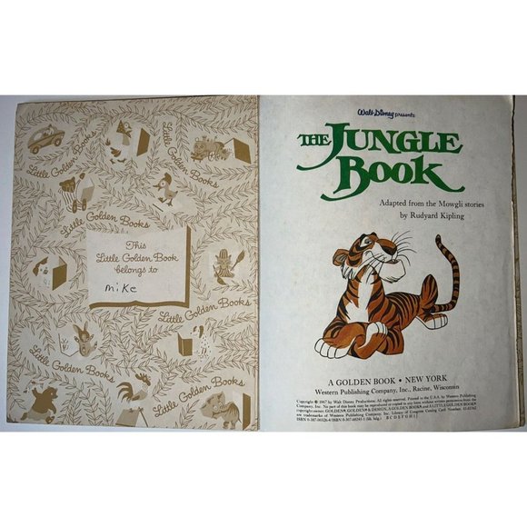 A Little Golden Book - Disney’s Mickey, Donald, Pinocchio & Jungle Book VTG 4 - Picture 9 of 10